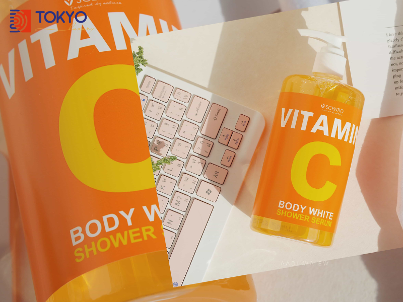 tắm trắng vitamin c cam