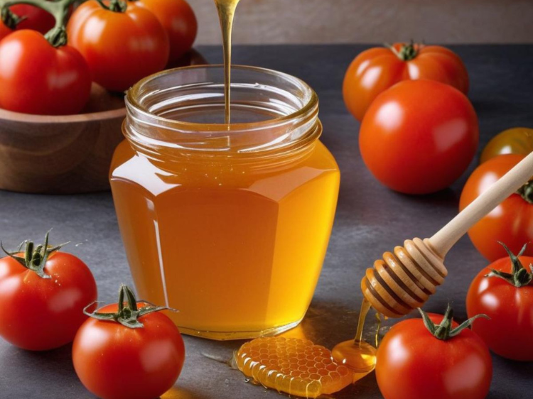 tắm trắng bằng cà chua và mật ong