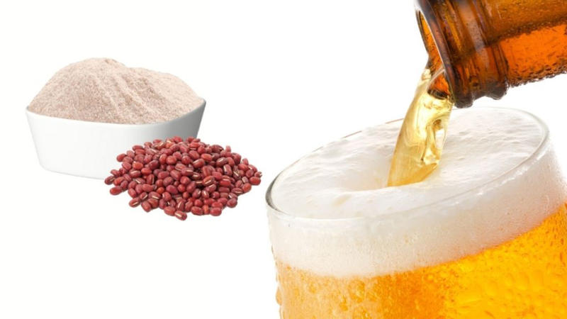 Tắm trắng bằng bột đậu đỏ với bia