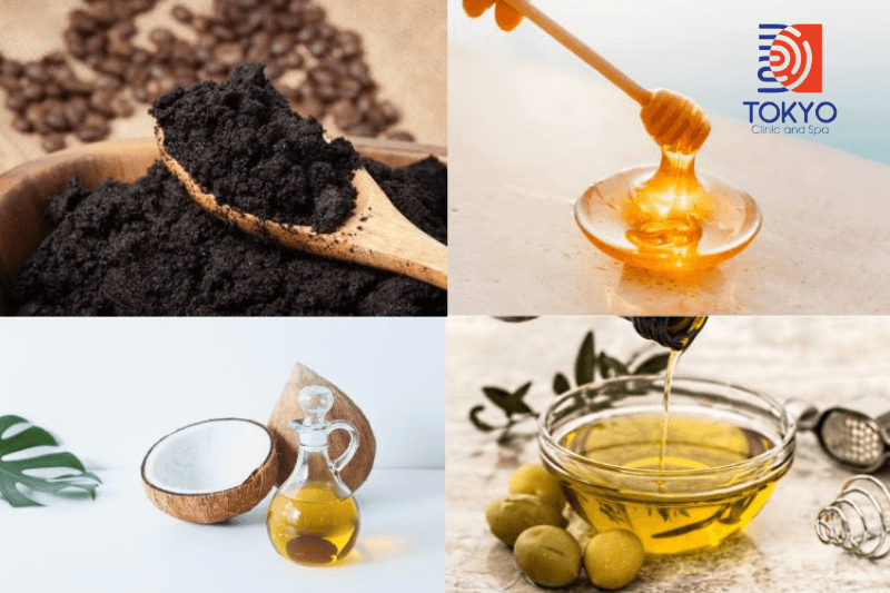 Bã Cà Phê + Dầu Dừa (hoặc Dầu Ô Liu)